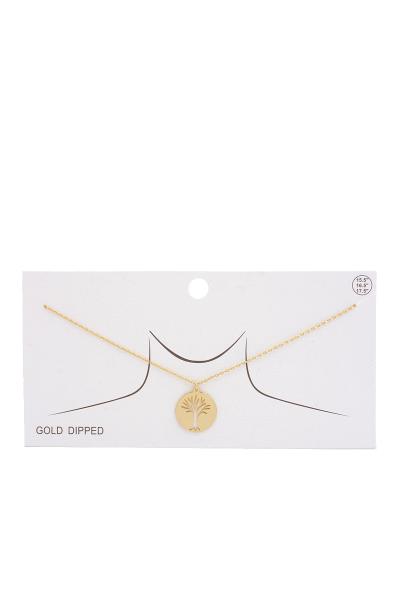 TREE COIN CHARM NECKLACE