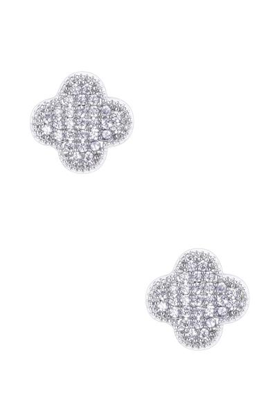 Rhinestone Flower Stud Earring
