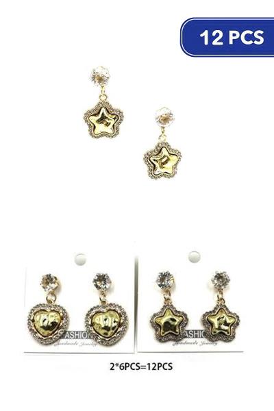 Heart Star Dangle Earring (12 Units)
