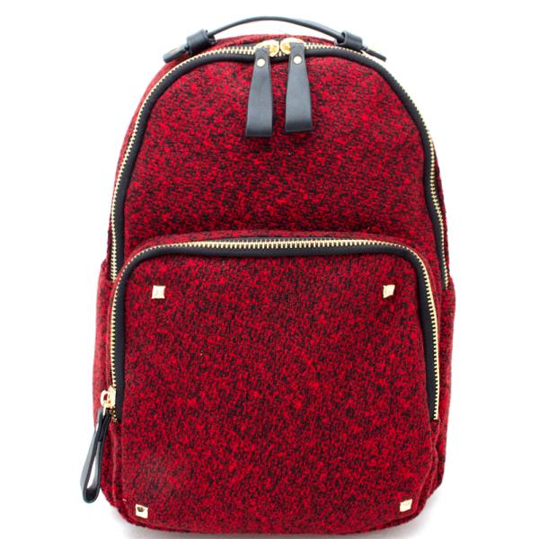Soft Textured Zipper Handle Backpack