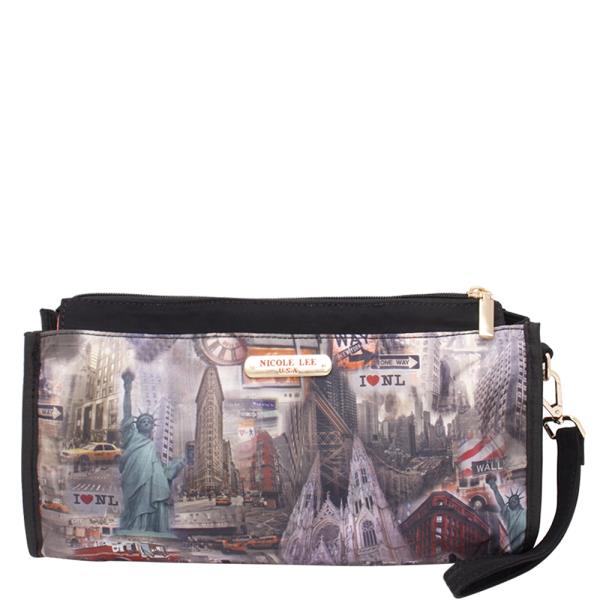 NICOLE LEE Printed Hand Strap Clutch Bag