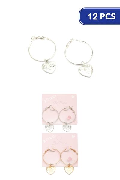 Heart Hoop Earring (12 Units)