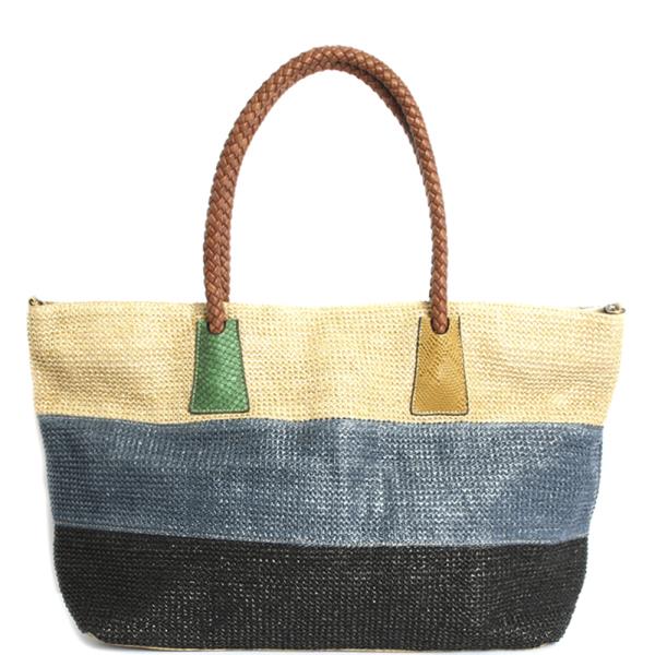 MIX COLOR STRIPE TOTE BAG