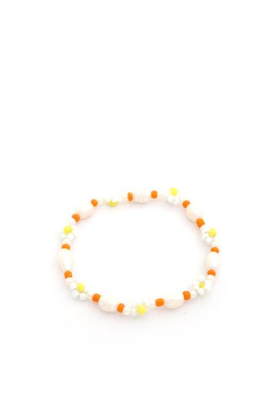 SODAJO Flower Pattern Seed Bead Bracelet