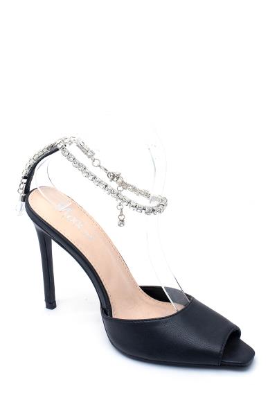 RHINESTONE ANKLE OPEN TOE POINTY HEEL 12 PAIRS