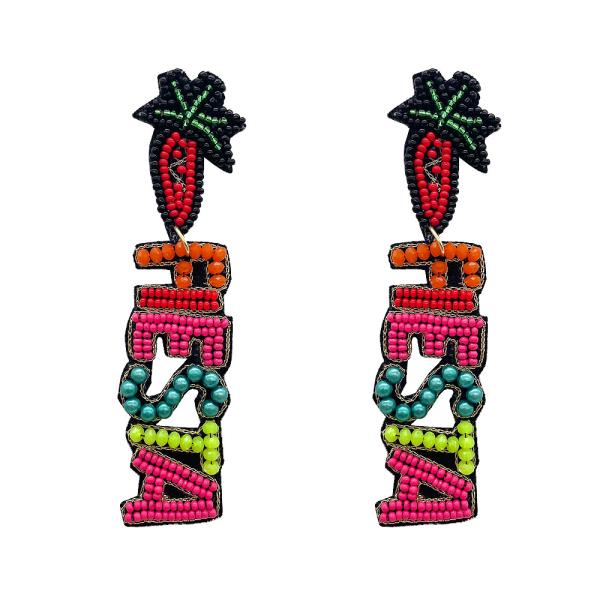 Seed Bead Fiesta Dangle Earring