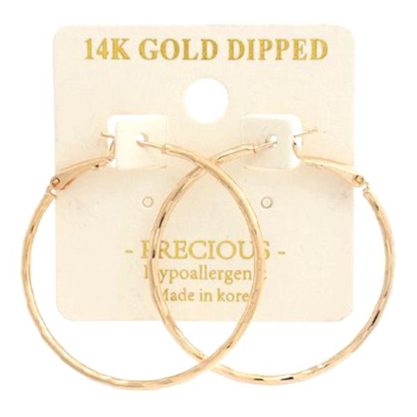 14K GOLD DIPPED HOOP EARRING
