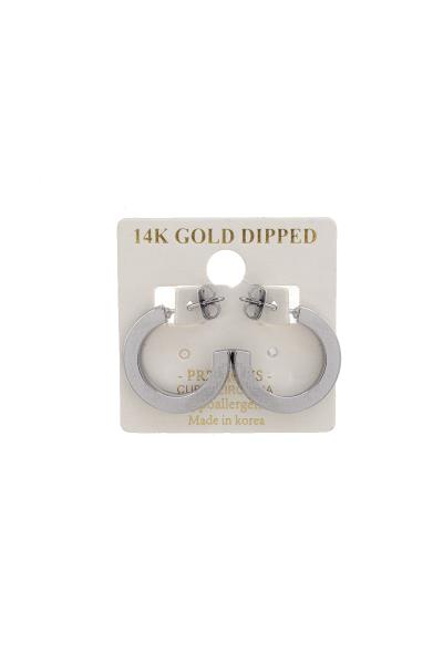 BASIC SQUARE EDGE GOLD DIPPED EARRING