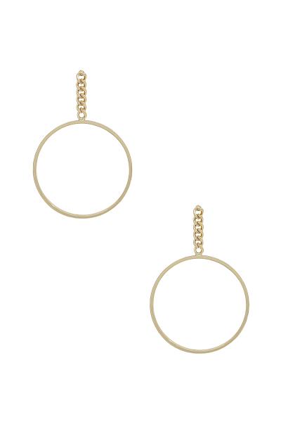 Metal Ring Chain Earring