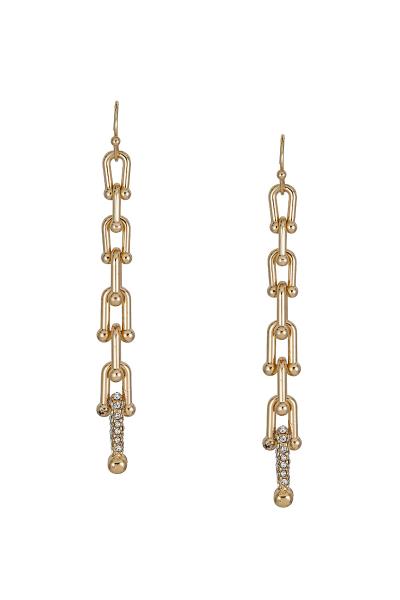 Metal U Chain Drop Earring