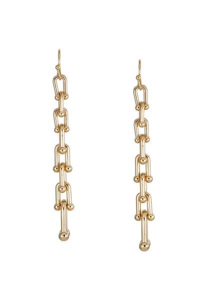 Metal U Chain Drop Earring