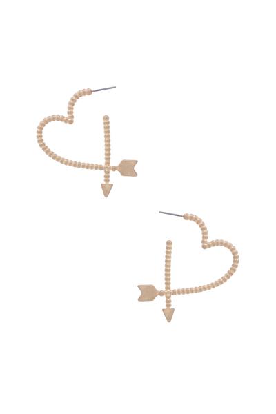 Textured Open Heart Earring