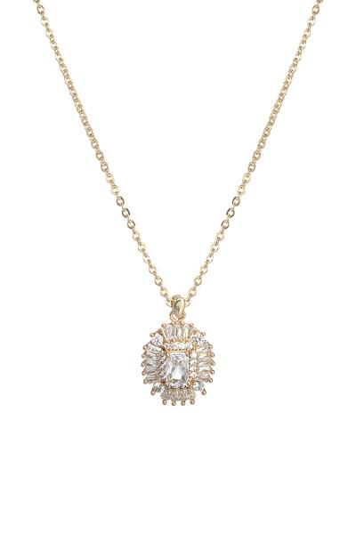 Rectangle Oval Necklace