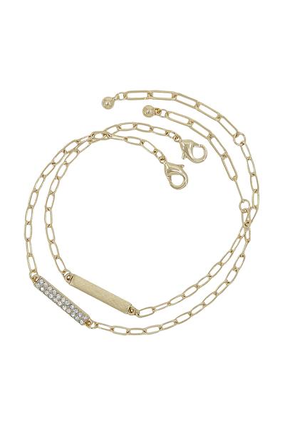 Metal Chain Bracelet 2 Pc Set