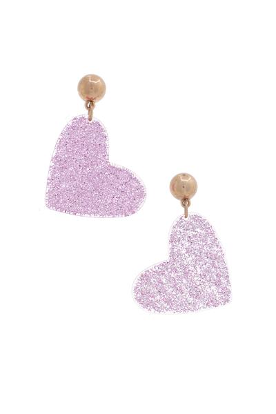 Glitter Heart Earring