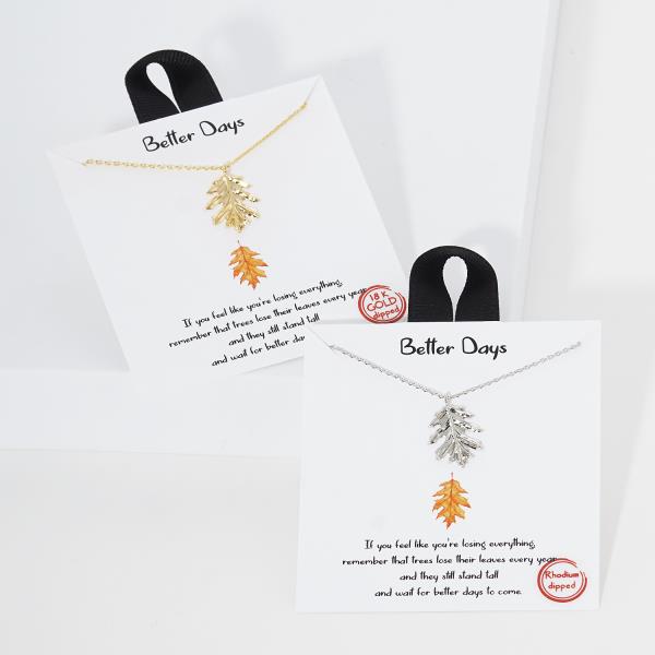 18K GOLD RHODIUM DIPPED BETTER DAYS NECKLACE
