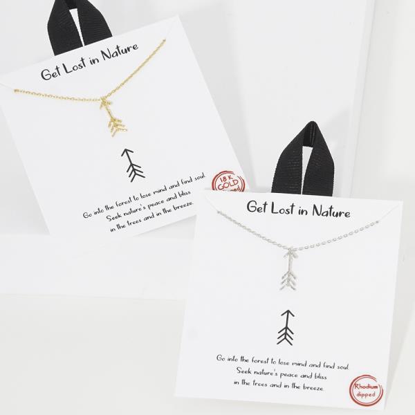 18K GOLD RHODIUM DIPPED GET LOST IN NATURE NECKLACE