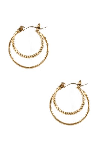 METAL DOUBLE 20MM HOOP EARRING