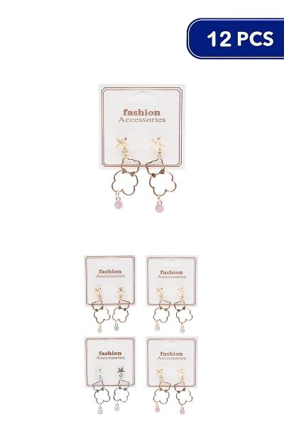 Cute Bow Bear Dangle Earring (12 Units)