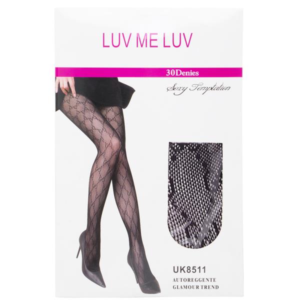 JACQUARD KNIT DESIGN LACE STOCKING (6 UNITS)