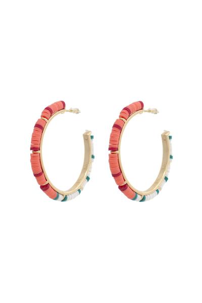 RUBBER DISC HOOP EARRING