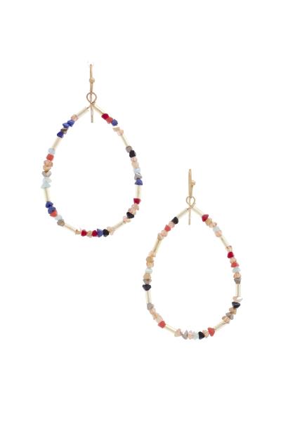 Beaded Teardrop Dangle Earring