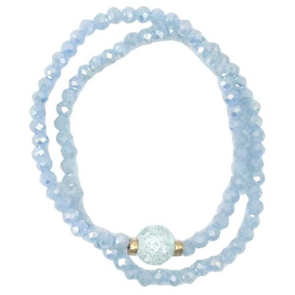 Crystal Bead Ball Bracelet 2 Pc