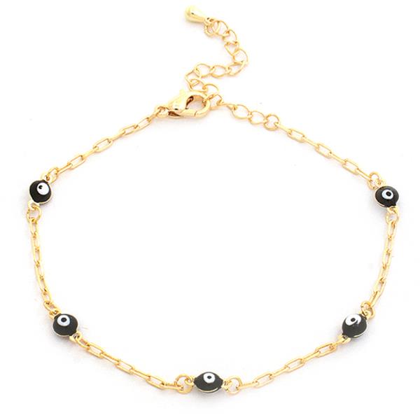 Evil Eye Metal Chain Link Bracelet