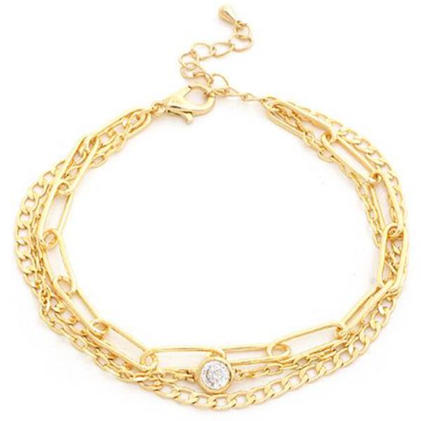 Crystal Chain Link Layer Bracelet