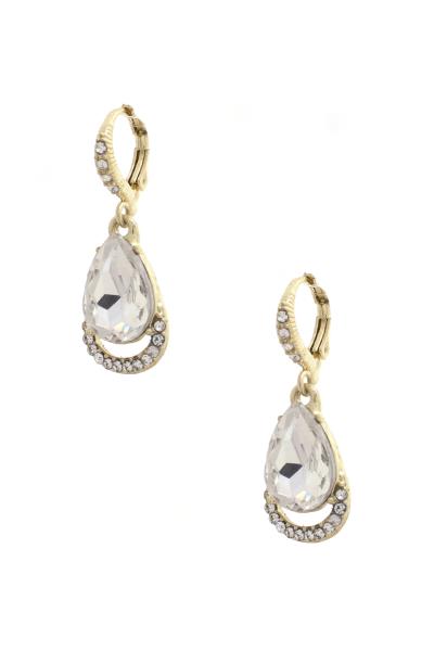 Rhinestone Crystal Teardrop Stone Dangle Earring