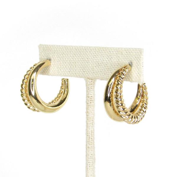 Metal Lucite Mix Hoop Earring