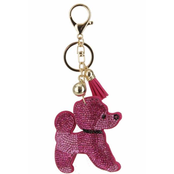 RHINESTONE DOG KEY CHAIN