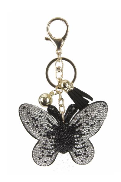 RHINESTONE BUTTERFLY KEY CHAIN