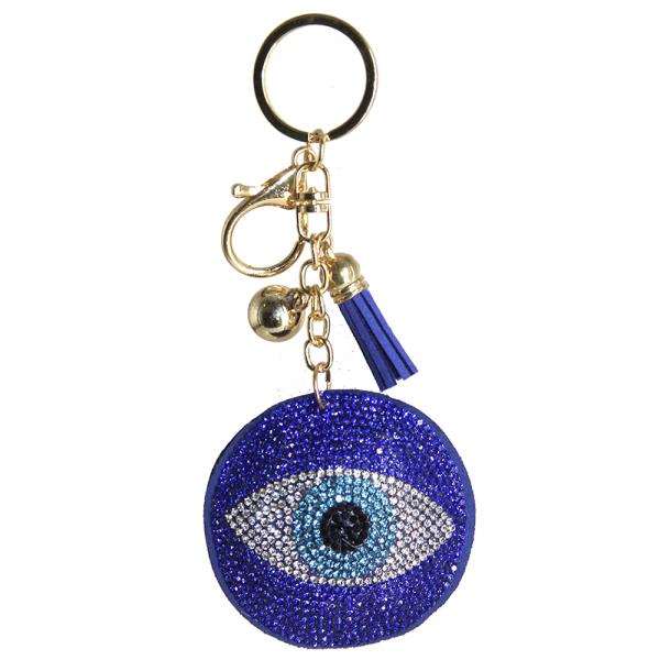 RHINESTONE EVIL EYE KEY CHAIN