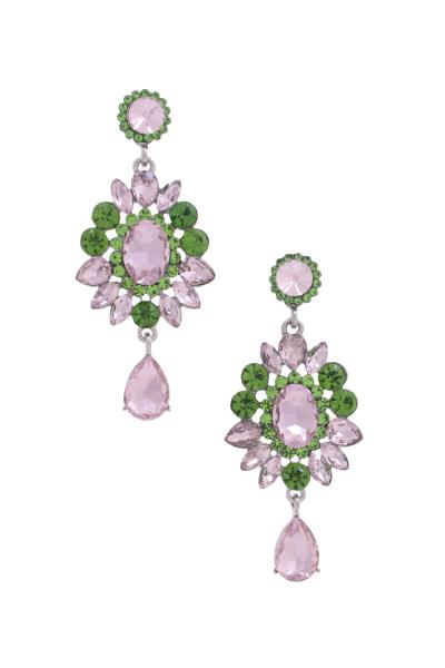 Oval Teardrop Rhinestone Dangle Earring