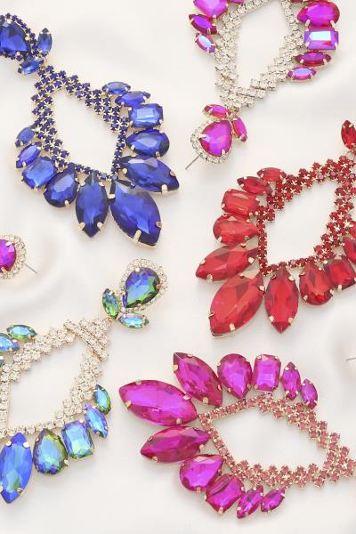 Marquise Rhinestone Dangle Earring