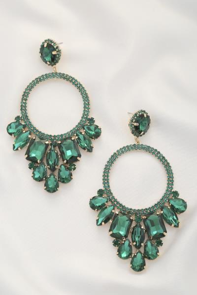 Teardrop Round Dangle Earring