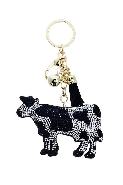 CRYSTAL COW KEYCHAIN