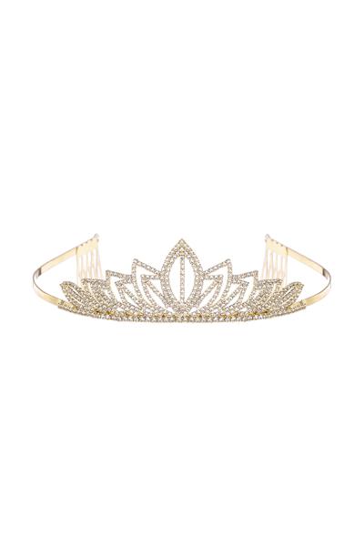 Rhinestone Lotus Design Tiara