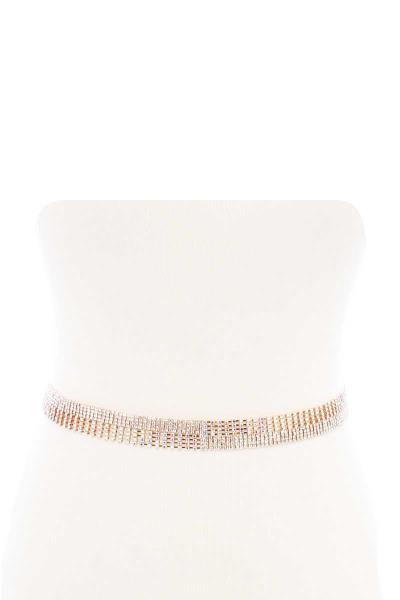 RHINESTONE ASYMMETRY BELT