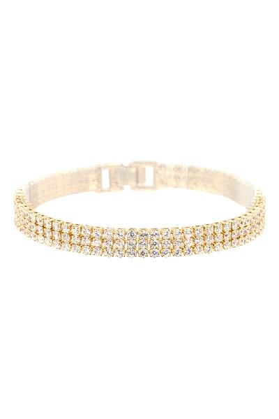 Crystal 3 Line Tennis Bracelet