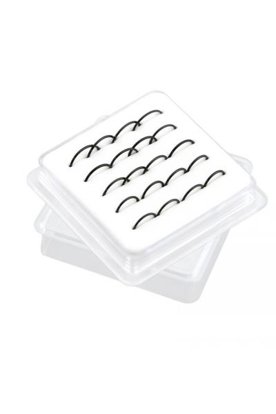 BLACK SURGICAL STEEL HOOP NOSE RING (20 PC)