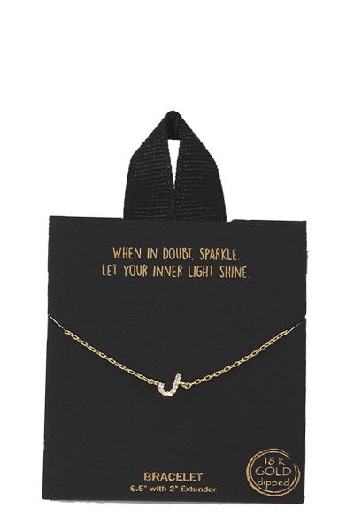 18K GOLD RHODIUM DIPPED INITIAL PENDANT NECKLACE