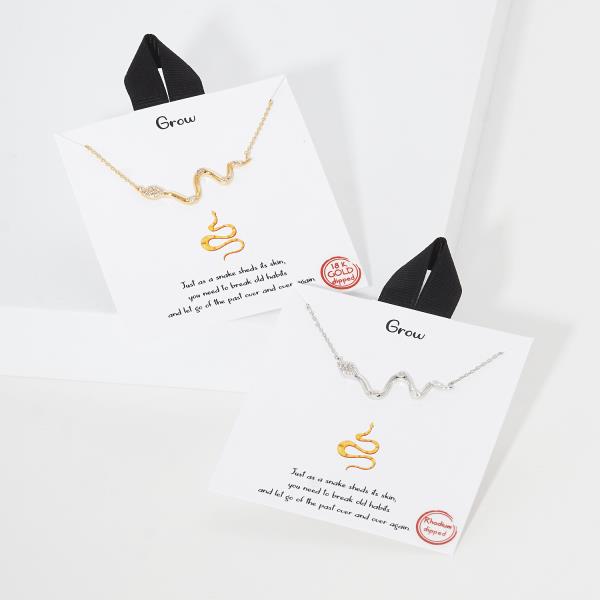 18K GOLD RHODIUM DIPPED GROW NECKLACE