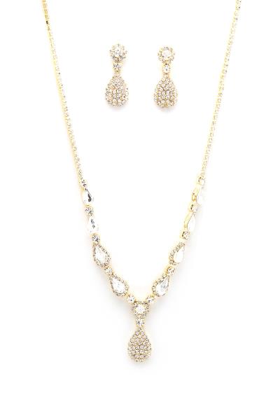 Teardrop Rhinestone Necklace
