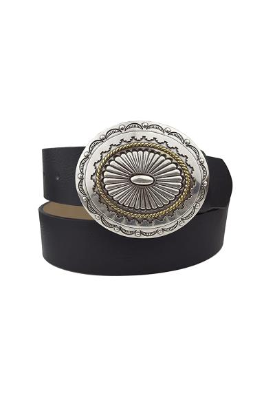 Fancy Western Buckle with Plain Belt