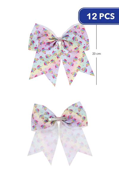 Unicorn Ribbon Hair Bow (12 Units)