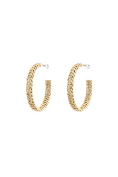 OPEN CIRCLE METAL HOOP EARRING