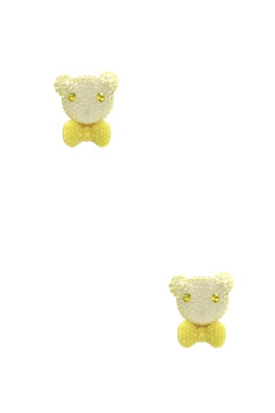 Rhinestone Bear Stud Earring