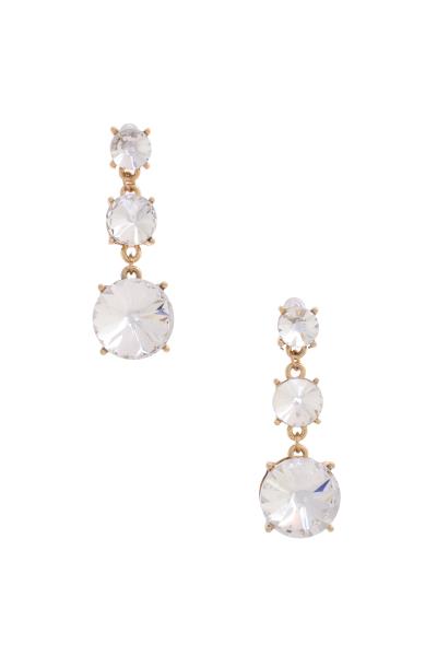 Round Crystal Dangle Earring